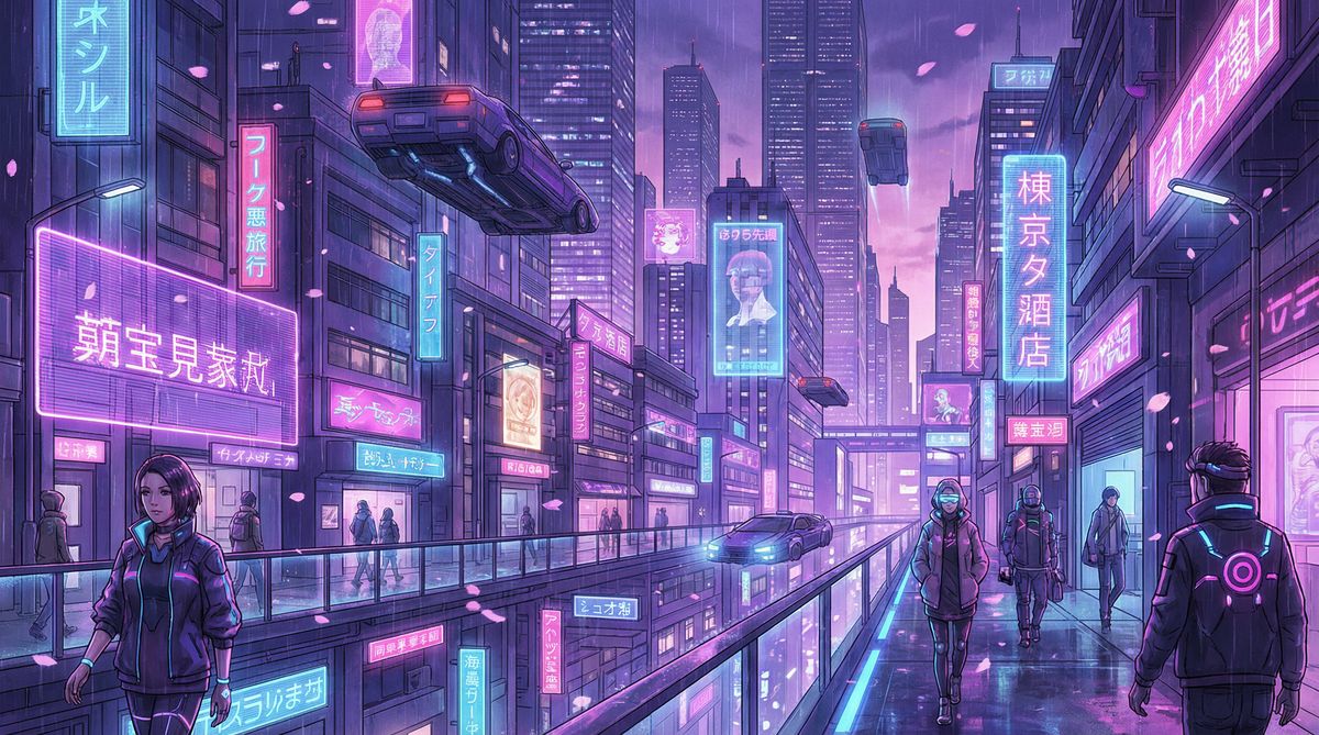 女神视频动漫：赛博朋克城市动漫视频